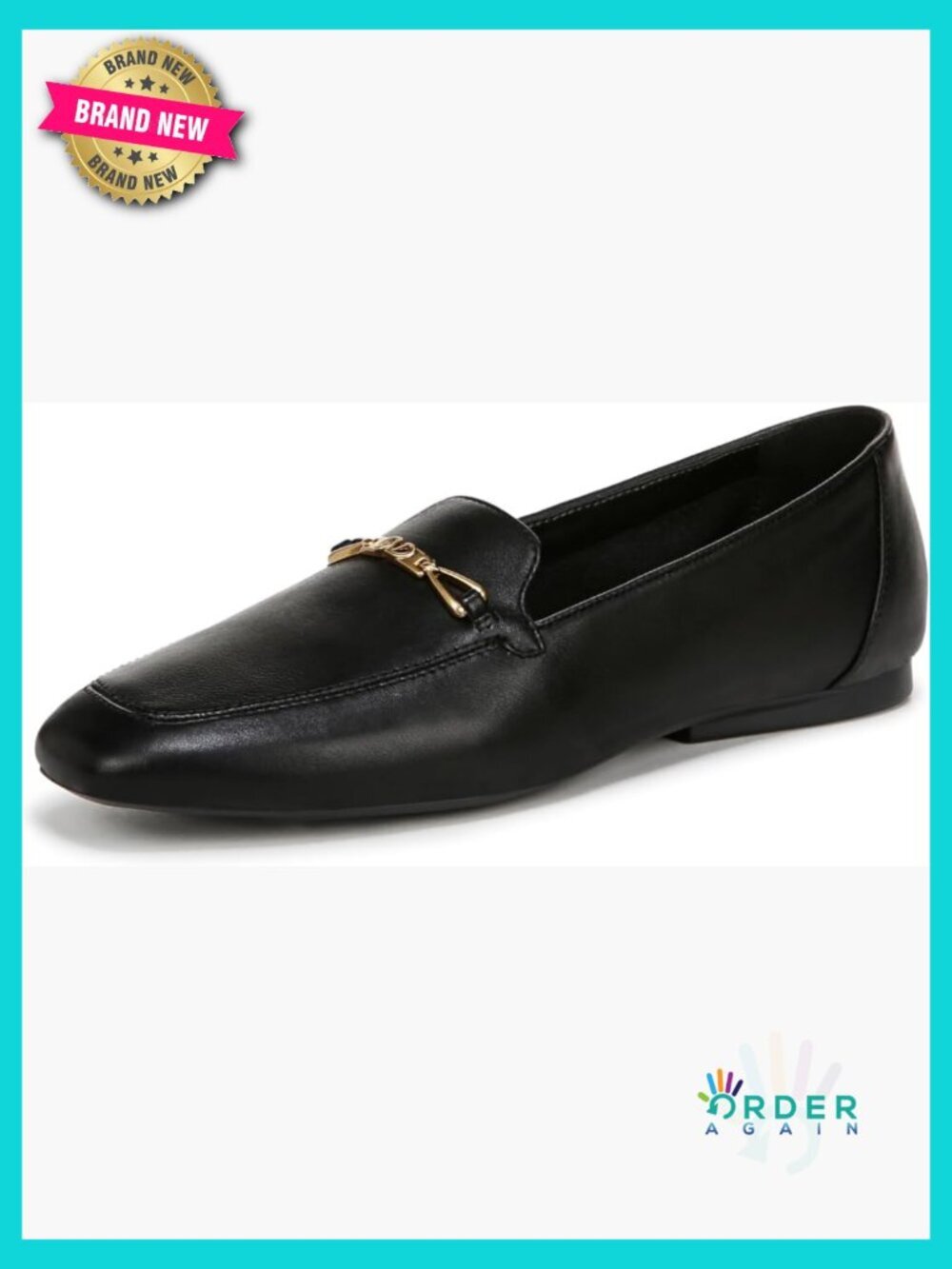 Women's Cecilia Leather Loafer Square Toe Slip On Flat Casual Shoes